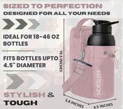 Magnetic Gym Bag for Men Women with magnetic water bottle holder, Gym crossbody bag with strap, gym sling bag with phone pockets, key holder magnetic phone holder, gym essentials, Pink