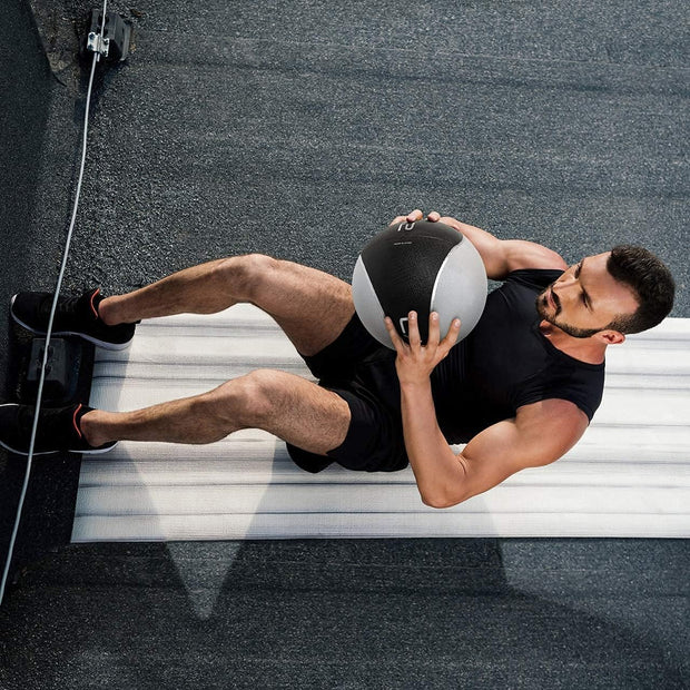 WF Athletic Supply Medicine & Exercise Ball - Durable Rubber & Consistent Weight Distribution; Comfort Textured Grip for Strength, Balance & Core Training, Multiple Choices Available