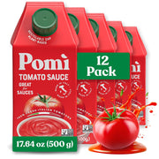 Pomì Tomato Sauce 17.64oz (Pack of 12) - Creamy, Velvety Italian Sauce with a Touch of Salt, No Additives or Preservatives - Made from 100% Fresh Italian Tomatoes, BPA-Free Carton