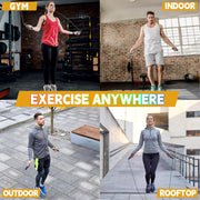 Jump Rope for Women Men Kids, Adjustable Skipping Rope with Ball Bearings, Professional Jumping Rope with Foam Handles, Tangle-Free Rapid Speed Jump Ropes for Fitness Workout Boxing Exercise