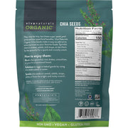 Viva Naturals Organic Chia Seeds 2 LBs - Plant-Based Omega-3 and Vegan Protein, Non-GMO Chia Seeds Organic Perfect for Smoothies, Salads and Chia Seed Pudding, Black Chia Seeds Bulk