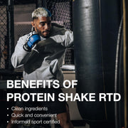 RAW Ready-to-Drink Protein Shake, Chocolate - RTD Protein Drinks with Grass-Fed Whey Protein Isolate for Post-Workout - Zero-Sugar & Gluten-Free Meal Replacement Drink & Breakfast Shake, 12 Fl Oz