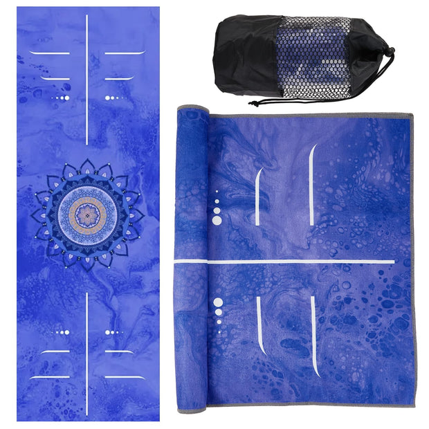 Yoga Towels, Non Slip Hot Yoga Mat Towel with Grip Dots,Super-Absorbent Soft Microfiber Yoga Blanket for Pilates, Fitness and Workout 72inch x 24inch