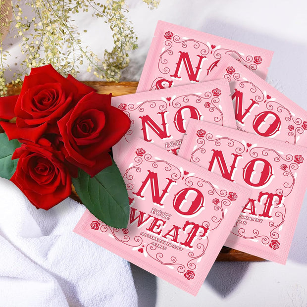 Mini Deodorant Body Wipes 50 pieces of Travel deodorant Wipes And Travel Deodorant Individually Wrap Hypoallergenic Underarm Sweating Rose And Travel To Clean Skin For Female Male Teenagers