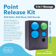 RAD All-in Kit – Foam Roller Set for Whole Body Massage & Myofascial Release – 7-in-1 Kit with Roller Stick, Yoga Block, Massage Balls – Muscle Recovery Tools for Mobility & Flexibility