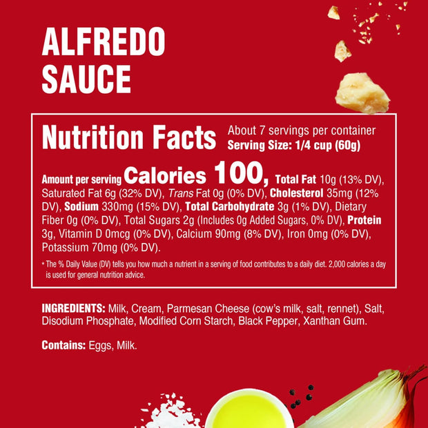 Rao's Homemade Alfredo Sauce 15 oz, Creamy Pasta Sauce, Premium Quality Blend of Parmesan & Romano Cheese, Cream and Butter