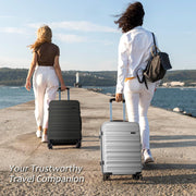 Luggage Set with Spinner Wheels and TSA Lock, 3 Pieces Expandable Hardside Suitcase for Travel, Hardshell Luggage Sets, 20", 24", 28", Black