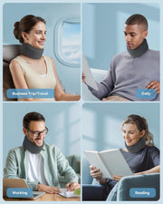 Neck Brace for Sleeping, For Relief Neck Pain and Provide Support Soft Cervical Collar, Neck Support Keep Vertebrae Stable & Aligned Relief of Cervical Spine Pressure Gray (Medium Size)