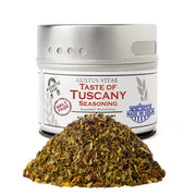 Taste of Tuscany Seasoning | Salt Free| Gourmet Spice Blend | Non GMO, All Natural | Artisanal Seasoning Mix | Handmade in Small Batches in USA | Magnetic Tin | GLP-1 Friendly | Gustus Vitae | #71