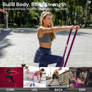 Premium Latex Free Resistance Bands for Working Out - Set of 5 + Carrying Bag | Non Latex Pull Up Loop Workout Bands Resistance for Women and Men | Stretching, Exercise and Muscle Training