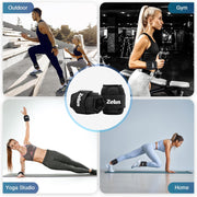 ZELUS 1 Pair Adjustable Ankle Weights, 2 4 6 8 10 lb Modularized Leg Weight Straps for Women Men, Weighted Ankle Weight Set with Removable Sandbags, 1-5 lb per Ankle Strap for Gym Yoga Jogging Walking
