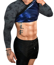 Sauna Shirt for Men Long Sleeve Sauna Suit Heat Trapping Workout Shirts Sweat Enhance Vest for Workout Sports