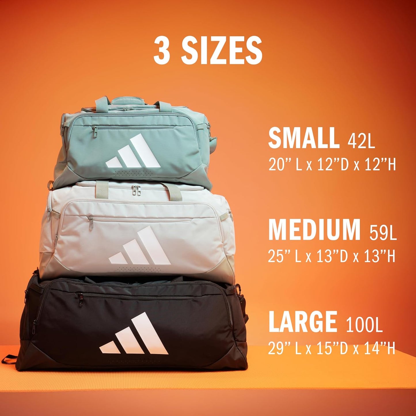 adidas Defender 5.0 Duffel, Durable Travel Gym Sports Bag for Men and Women