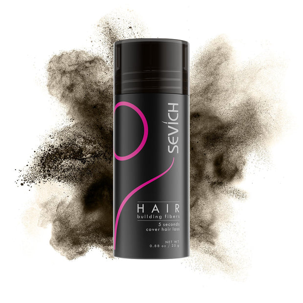 SEVICH Hair Fibers for Thinning Hair, Hair Building Fibers Instantly Thicker & Fuller Look,Hair Powder for Men & Women 25g Dark Brown