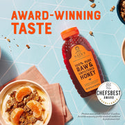 Nate's 100% Pure, Raw & Unfiltered Honey - Award-Winning Taste, 16oz.Squeeze Bottle (6-Pack)