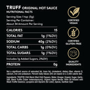 TRUFF Original Black Truffle Hot Sauce, Gourmet Hot Sauce with Ripe Chili Peppers, Black Truffle Oil, Agave Nectar, Unique Flavor Experience in a Bottle, 6 oz.