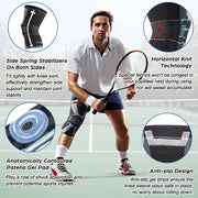 NEENCA Knee Brace for Knee Pain Relief, Medical Knee Support with Patella Pad & Side Stabilizers, Compression Knee Sleeve for Meniscus Tear, ACL, Arthritis, Joint Pain, Runner, Sport- FSA/HSA APPROVED