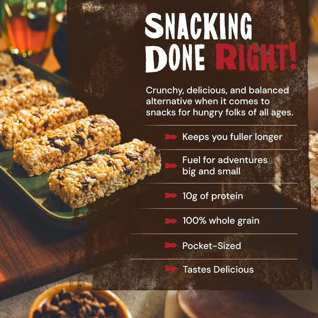 Kodiak Cakes Crunchy Granola Protien Snack Bars, Cookie Butter, High Protein, 100% Whole Grains, 12 boxes with 6 pouches (144 bars)