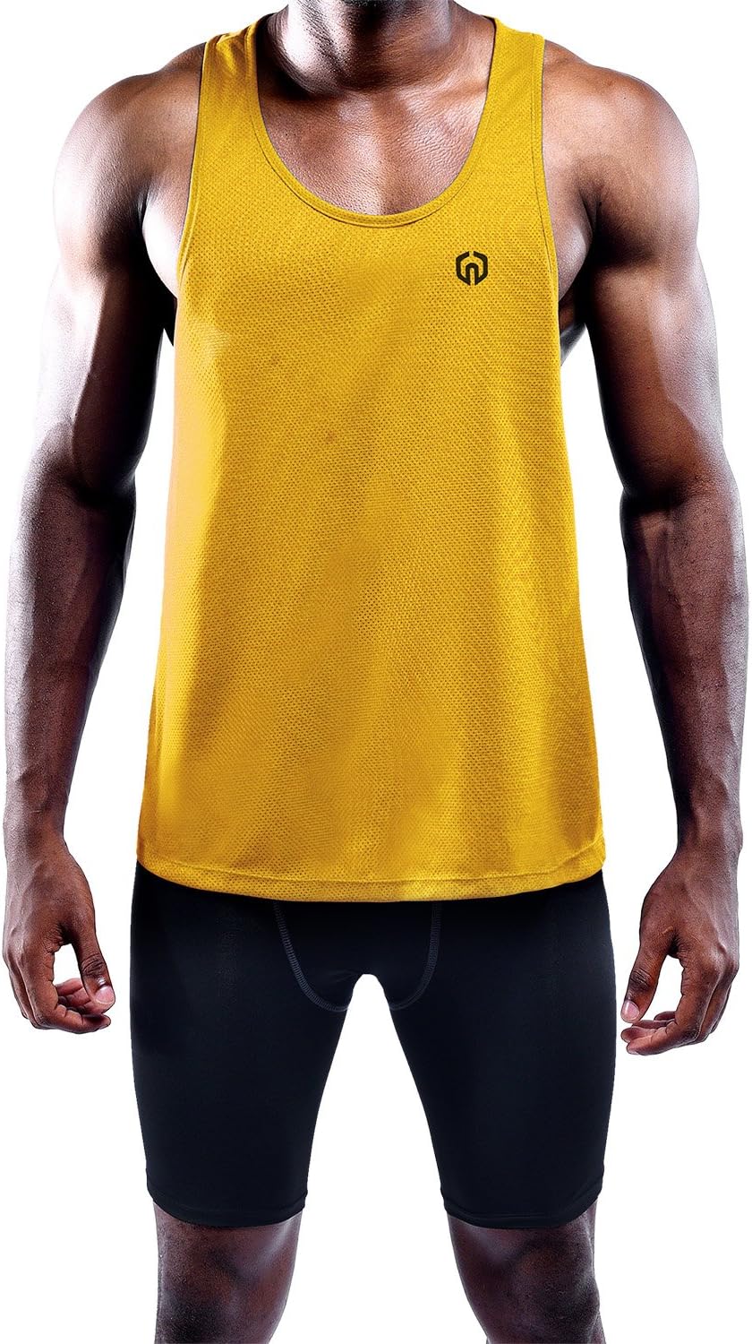 NELEUS Men's 3 Pack Dry Fit Y-Back Muscle Tank Top