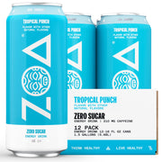 ZOA Zero Sugar Energy Drinks, Pineapple Coconut - Sugar Free with Electrolytes, Healthy Vitamin C, Amino Acids, Essential B-Vitamins, and Caffeine from Green Tea - 16 Fl Oz (12-Pack)