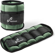 Sportneer Adjustable Ankle Weights 1 Pair 2 4 6 8 10 Lbs Leg Weight Straps for Women Men, Weighted Ankle Weights Set for Gym,Fitness, Workout,Walking, Jogging,1-5 lbs Each Ankle, 1 Pair 2-10 lbs