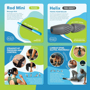 RAD All-in Kit – Foam Roller Set for Whole Body Massage & Myofascial Release – 7-in-1 Kit with Roller Stick, Yoga Block, Massage Balls – Muscle Recovery Tools for Mobility & Flexibility