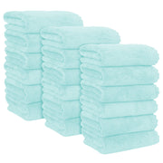 MOONQUEEN 6 Pack Premium Hand Towels - Quick Drying - Microfiber Coral Velvet Highly Absorbent Towels - Multipurpose Use as Hotel, Bathroom, Shower, Spa, Hand Towel 16 x 28 inches (Gray)