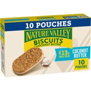Nature Valley Biscuit Sandwiches, Peanut Butter, Snack Bars, 10 Bars, 13.5 oz