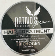 Nativo's Hair Styling Cream and Regrowth Treatment For Men and Women - Hair Thickening Mask with Bee Honey & Trichogen - Tames & Strengthens, Dry, Frizzy, Curly Hair, Paraben-Free (160g)