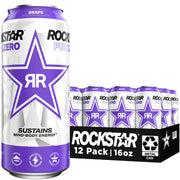 Rockstar Pure Zero Energy Drink,4 Flavor Pure Zero Variety Pack, 0 Sugar, with Caffeine and Taurine, 16oz Cans (12 Pack) (Packaging May Vary)