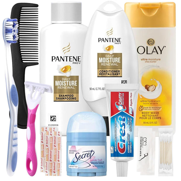 Trektote Travel Toiletry Kit Bundle For Men And Women – 15 Piece Set of Travel Size Toiletries, TSA Compliant, Travel Essentials, Includes Shampoo And Conditioner, Body Wash, Toiletry Bag & More