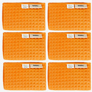 Luxury Japanese Cotton Waffle Bath Towel | Plush, Absorbent, and Quick Dry (Coral Orange, Hand Towel, 32" x 16")