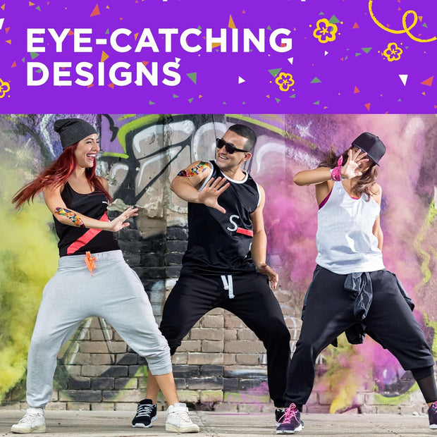 OK TAPE Patterned Kinesiology Tape, Elastic Physical Therapy Athletic Tape for Pain Relief & Muscle Support, Uncut Kinetic Tape, 2in x 16.4ft- 2 Rolls (Geometric)