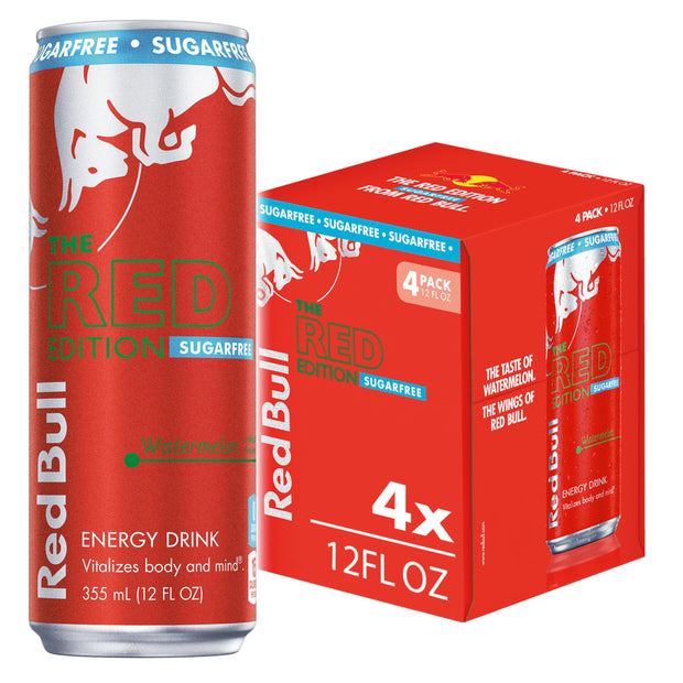 Red Bull Pink Edition Sugar Free Energy Drink, Wild Berries, 8.4 fl. oz., 6 x 4 Cans, Pack of 24 Cans, with 80mg Caffeine, Taurine & B Vitamins