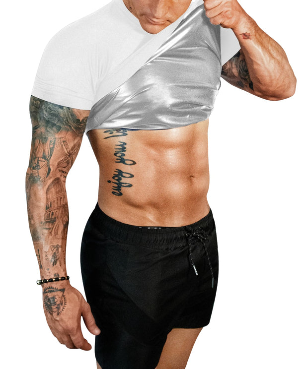 Sauna Shirt for Men Sweat Sauna Suit for Gym Exercise Compression Shirt Workout Shapewear