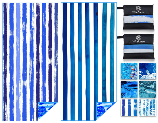 Microfiber Thin Lightweight Beach Towel Sand Free Quick Dry Absorbent Compact Towels for Swimming Pool Camping Beach Accessories Large Easy Pack Travel Things for Vacation Essentials Adult Gift