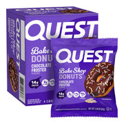 Quest Bake Shop, Chocolate Frosted Donuts, Protein Snack, Low Sugar, 9 Count