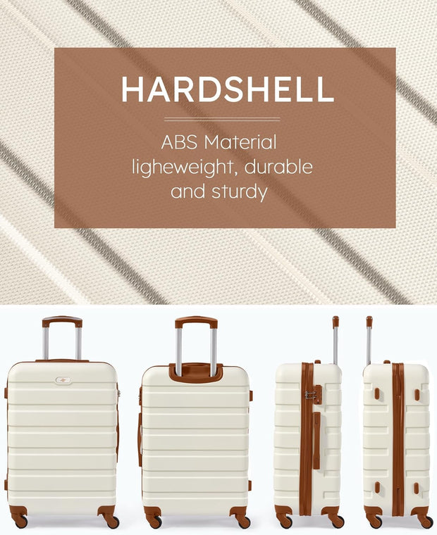 Suitour Luggage 4 Piece Sets,Hardshell Lightweight Suitcase with Spinner Wheels TSA Lock (16"/20"/24"/28")