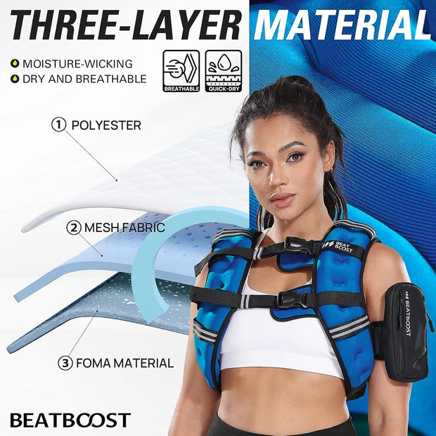 Weighted Vest Woman 5 12 15 20 25 30 lb Weight Vest with Ironsand for Walking Strength Training Running Workout