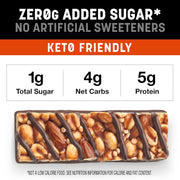 KIND ZERO Added Sugar Bars, Keto Snack, Peanut Butter Dark Chocolate, Good Source of Fiber, Gluten Free, Low Sugar, 5g Protein, 30 Count
