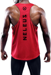 NELEUS Men's 3 Pack Dry Fit Y-Back Muscle Tank Top