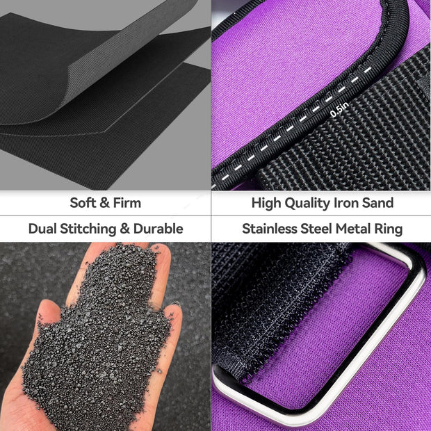 Sportneer Upgrade Adjustable Ankle and Wrist Weights for Women and Men 1-7 lbs / 1-10 lbs Set | Comfortable, Secure Fit for Walking, Running, Fitness, Physical Therapy, Home Gym