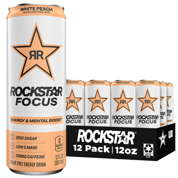 Rockstar Focus, Lemon Lime, 12 Fl Oz Cans (Pack of 12)