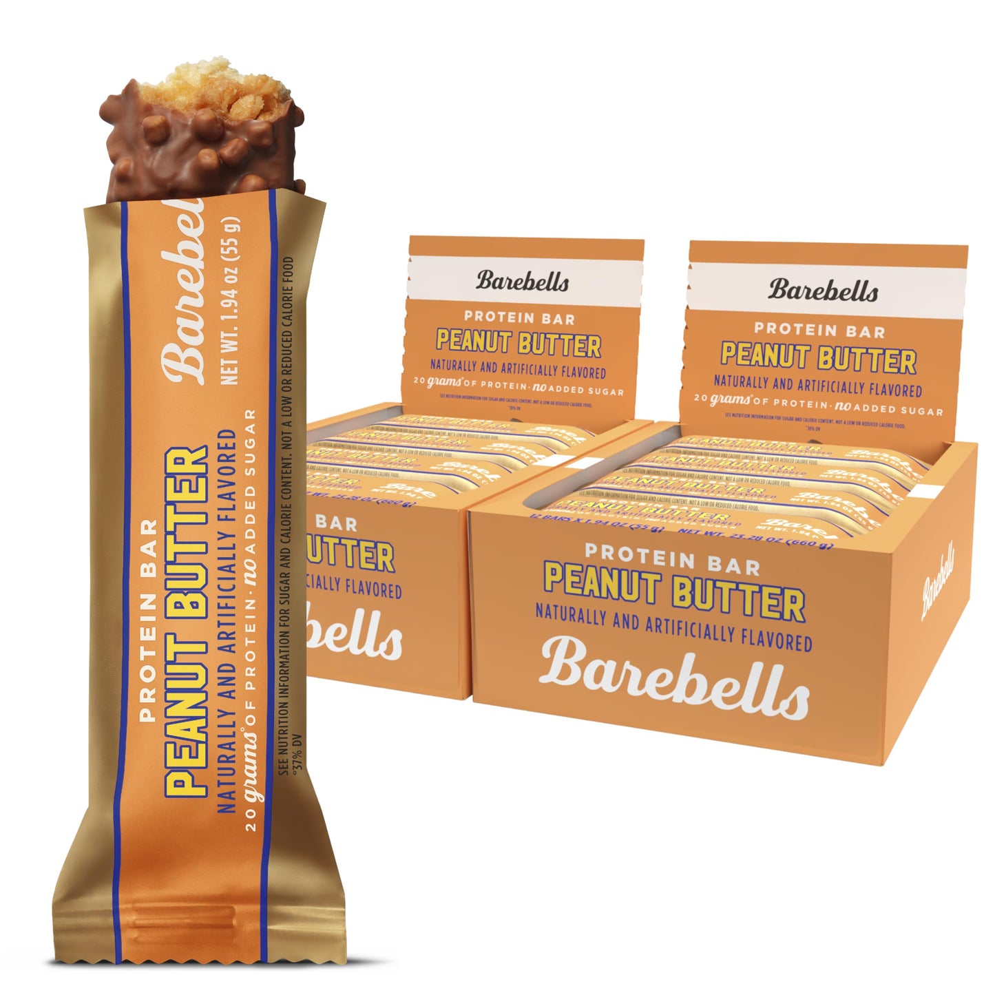 Barebells Protein Bars Variety Pack - 12 Count, 1.9oz Bars - Protein Snacks with 20g of High Protein - Chocolate Protein Bar with 1g of Total Sugars - Perfect on The Go Protein Snack & Breakfast Bars