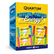 Quantum Energy Square: Energy Bar with Caffeine & 10g Protein. Delicious Healthy Snack On The Go. (Vegan, Gluten-free, Soy-free, Dairy-free) (Variety 12-Pack)