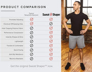 Sweat Shaper Men's Sauna Suit Shirt Athletic Tee, Short Sleeve Compression T-Shirt, Performance Baselayer Workout Shirt