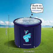 Jasonwell Ice Bath Tub for Athletes - Heavy Duty Cold Water Therapy Plunge Tub Ice Pod for Recovery Portable Ice Barrel Plunge Pool for Outdoor Inflatable Hot Tub Bathtub at Home for Adults