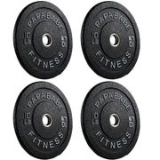 Papababe Weight Plates, 2-Inch Weights Plates Set, Floor Protective Rubber Weight Plates, 10-600lbs Bumper Plates for Barbell Strength Training & Weightlifting (Single/Pair/Full Set)