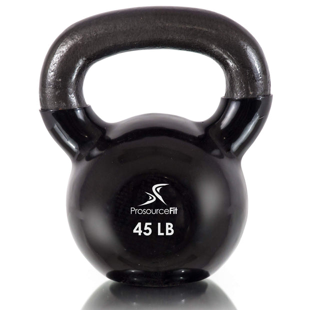 ProsourceFit Vinyl Coated Cast Iron Kettlebells for Full Body Fitness Workouts
