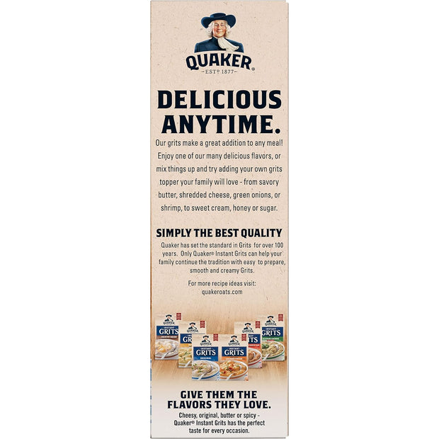 Quaker Instant Grits, 4 Flavor Variety Pack, 0.98oz Packets (10 Pack)
